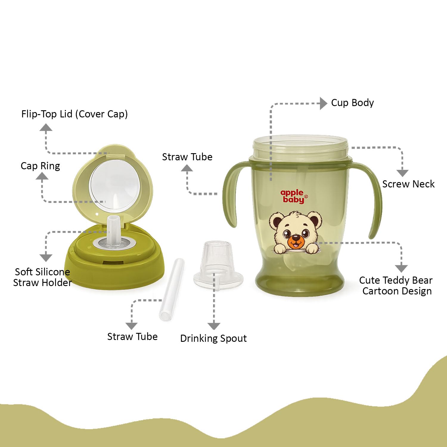 Apple Baby Sipper Bottle for Babies & Kids
