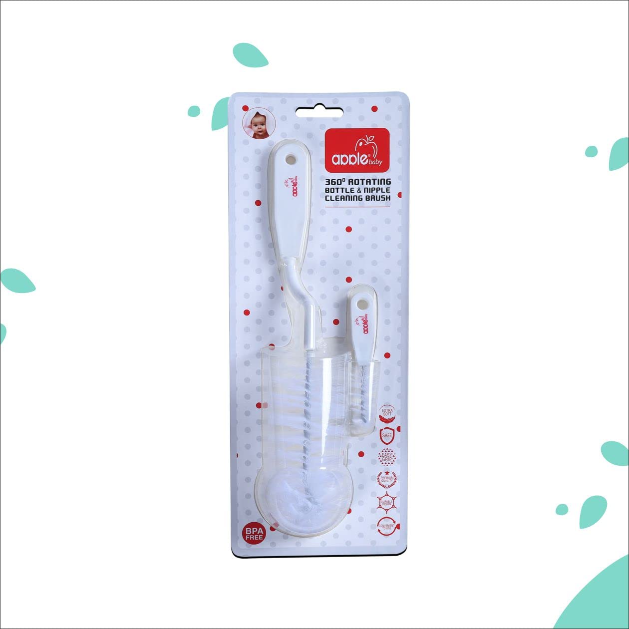 Apple Baby Bottle Brush for Babies & Kids - Mamadada