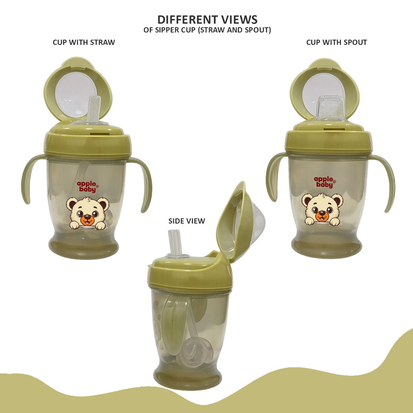 Apple Baby Sipper Bottle for Babies & Kids - Mamadada
