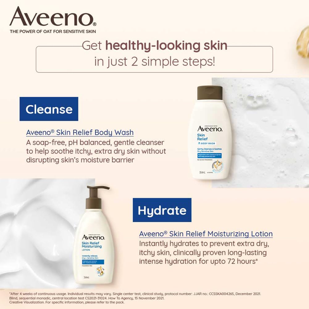 Aveeno Skin Relief Body Wash for Sensitive Dry Skin 354ml - Mamadada