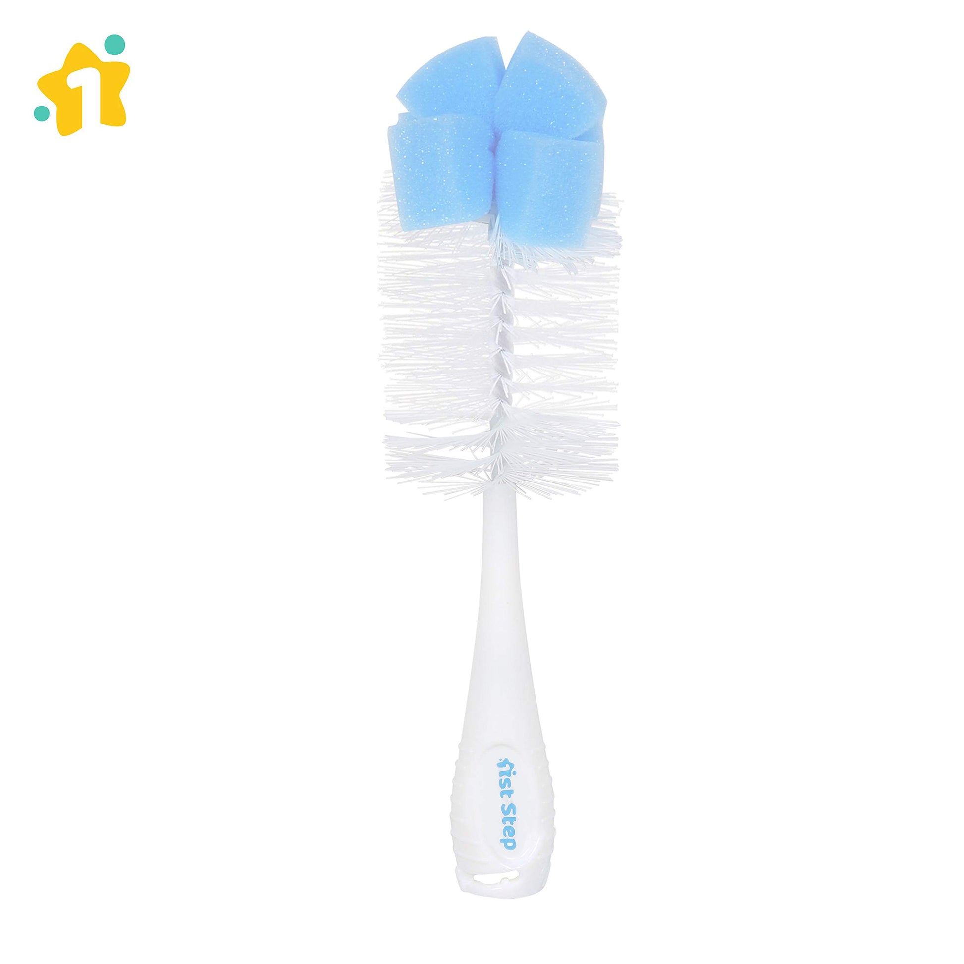 1st Step Bottle and Nipple Cleaning Brush with Nylon bristles for Easy Cleaning (Blue)