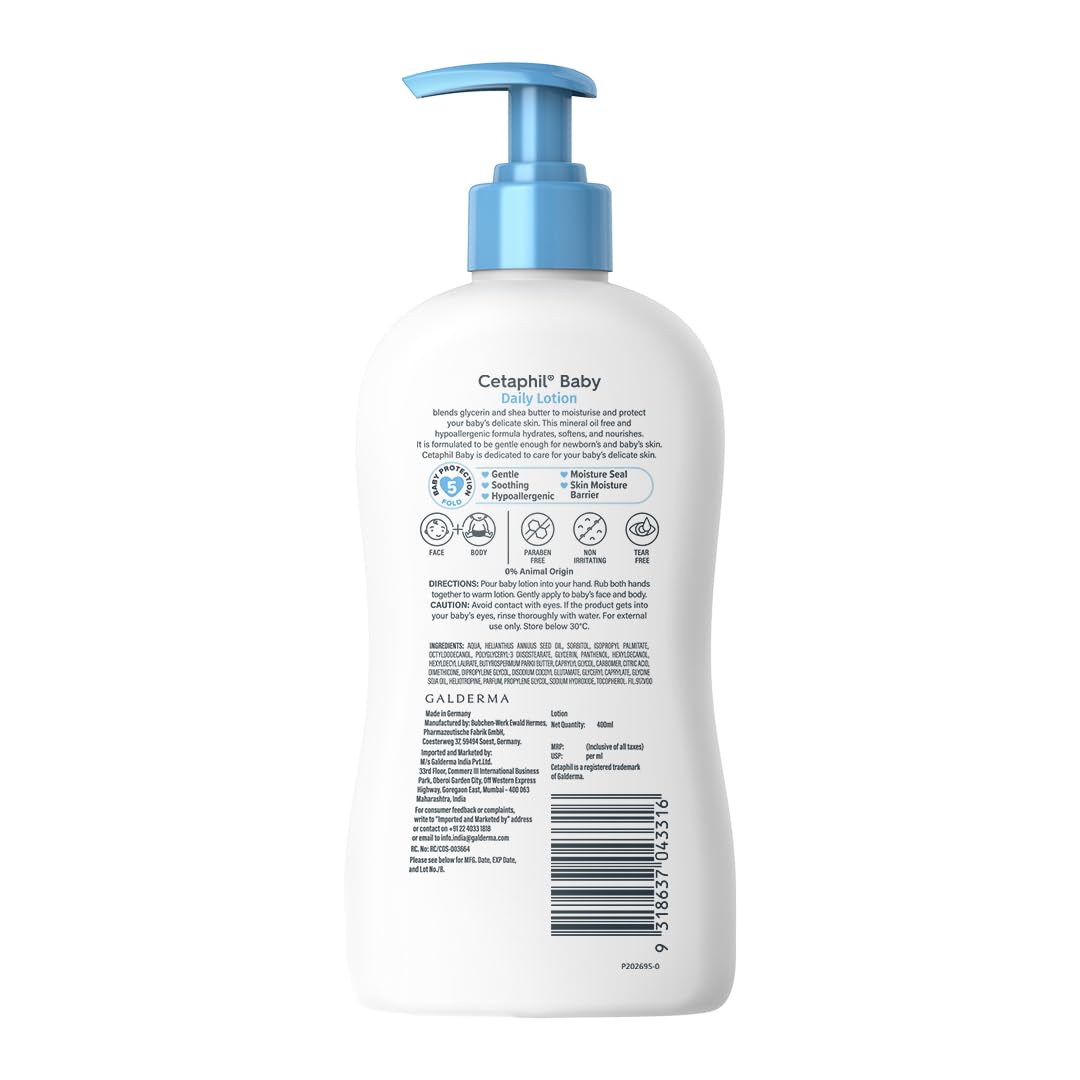 Cetaphil Baby Daily Lotion 400Ml for Babies & Kids - Mamadada