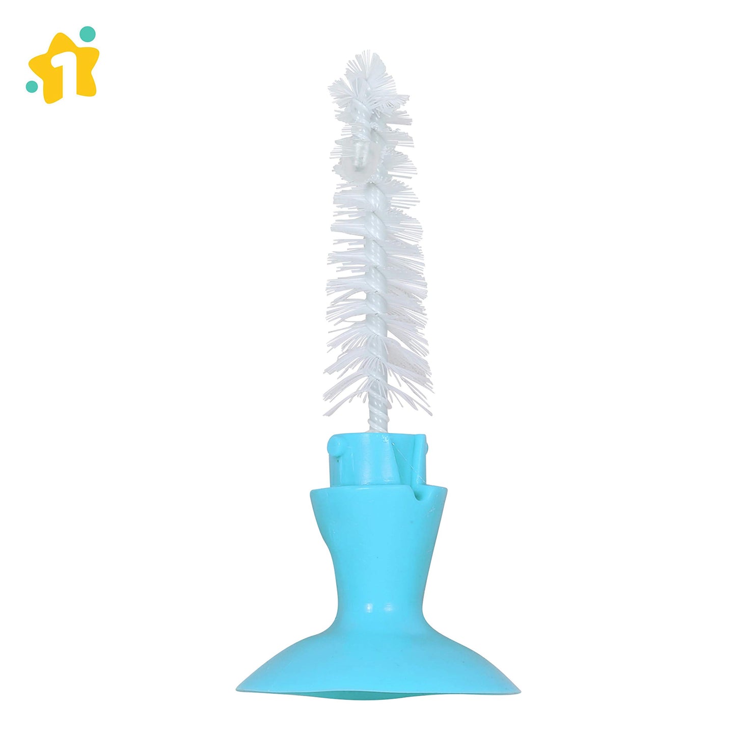 1st Step Bottle and Nipple Cleaning Brush with Nylon bristles for Easy Cleaning (Blue) - Mamadada