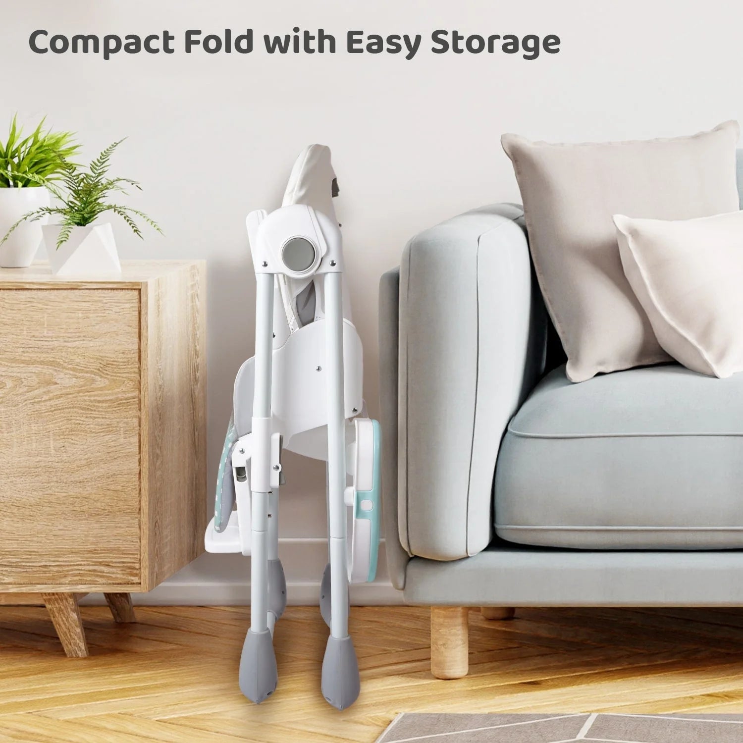 R for Rabbit Marshmallow Lite High Chair- Blue