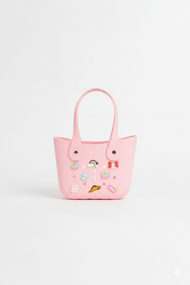 Pastel Silicone Tote Bags with Fun Charms