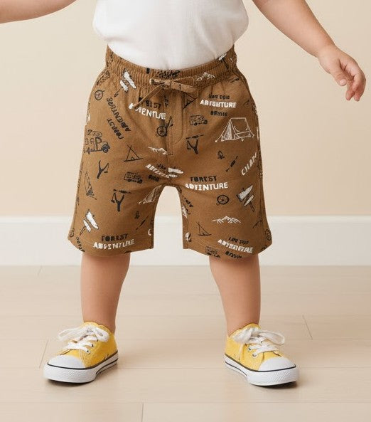 Boys Printed Cotton Shorts – Adventure, Cycle, Beach & Graphic Prints