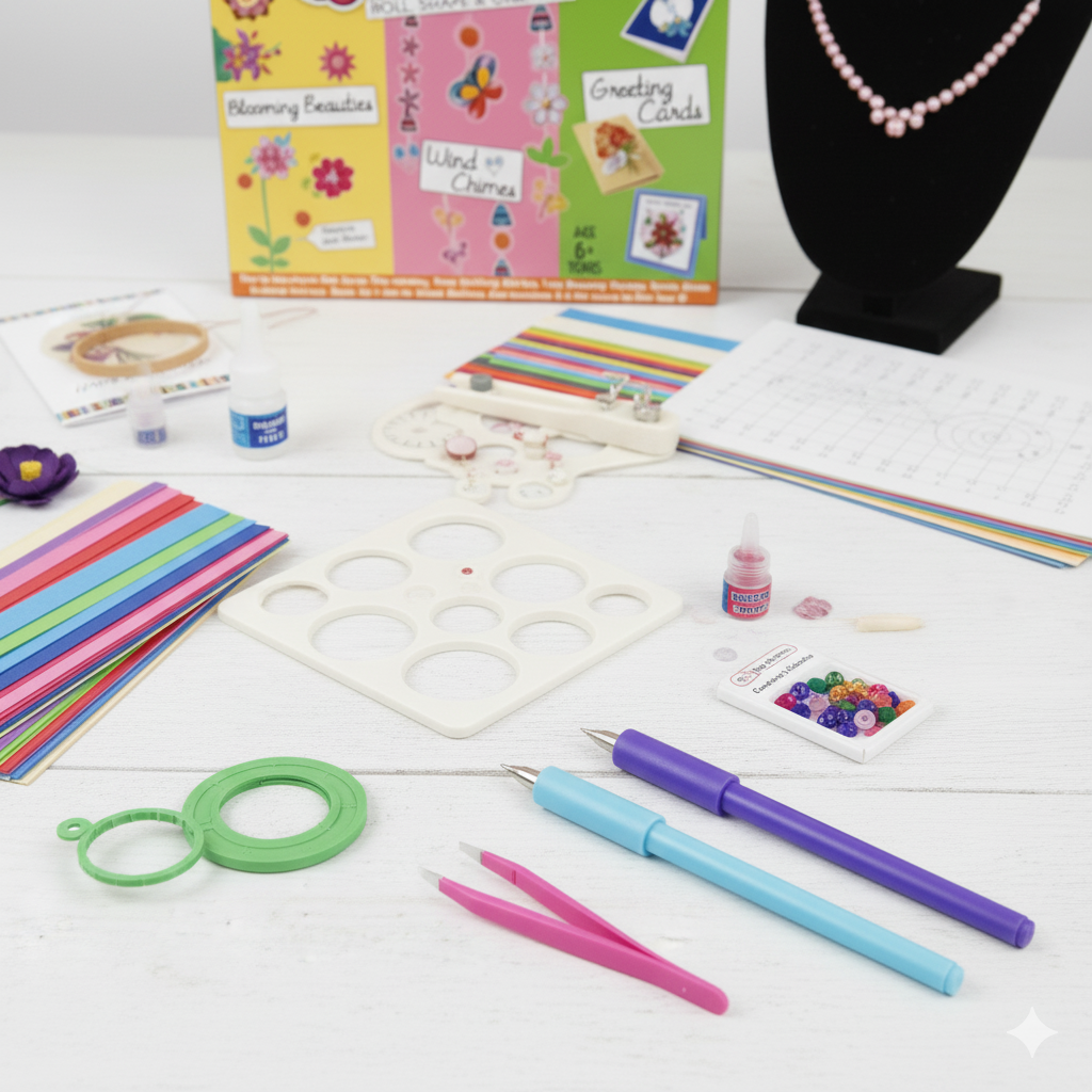 5-in-1 Creative Quilling Kit for Kids – Roll, Shape & Create