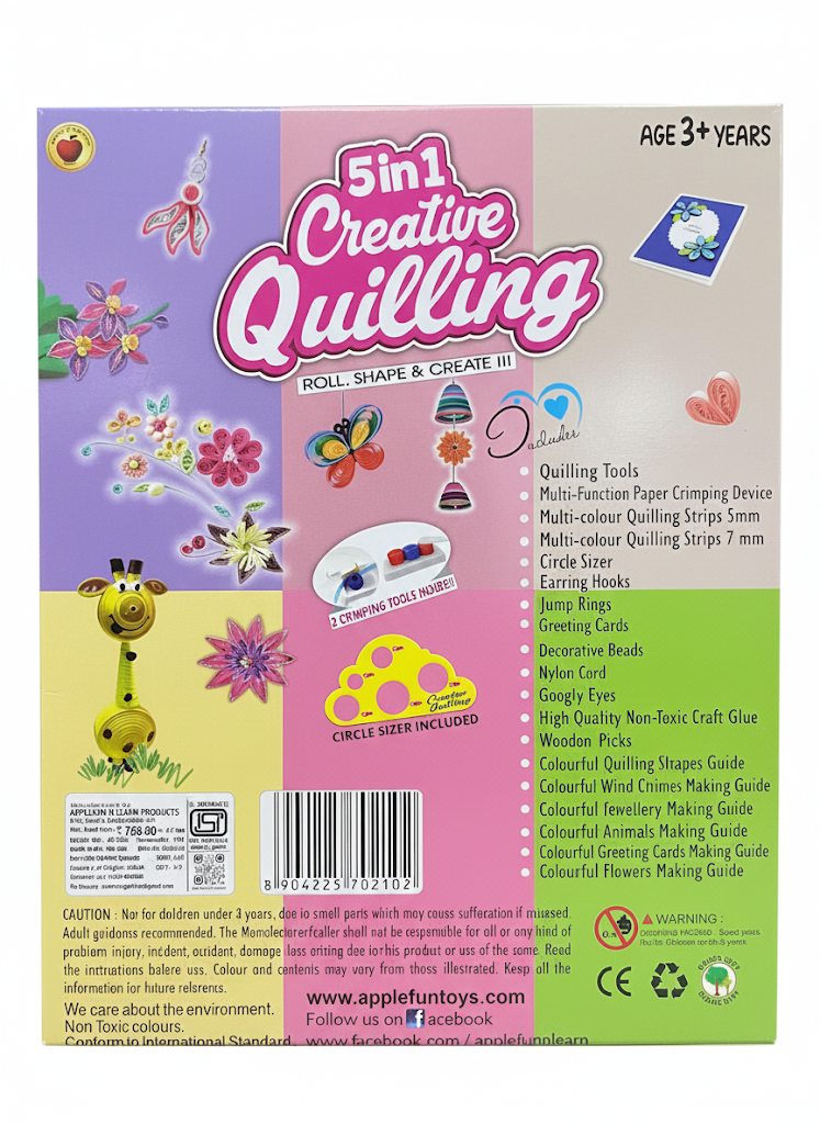 5-in-1 Creative Quilling Kit for Kids – Roll, Shape & Create - Mamadada