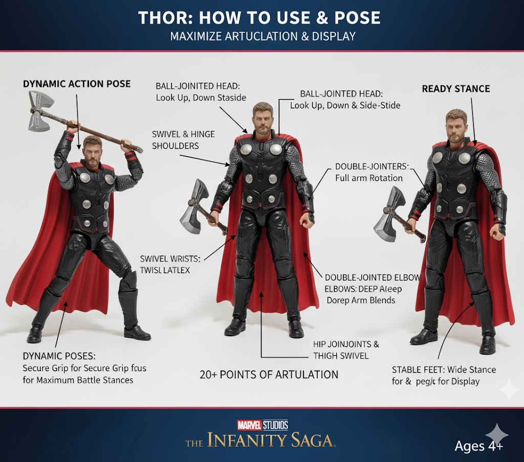 Thor Action Figure – Avengers Endgame Edition - Mamadada