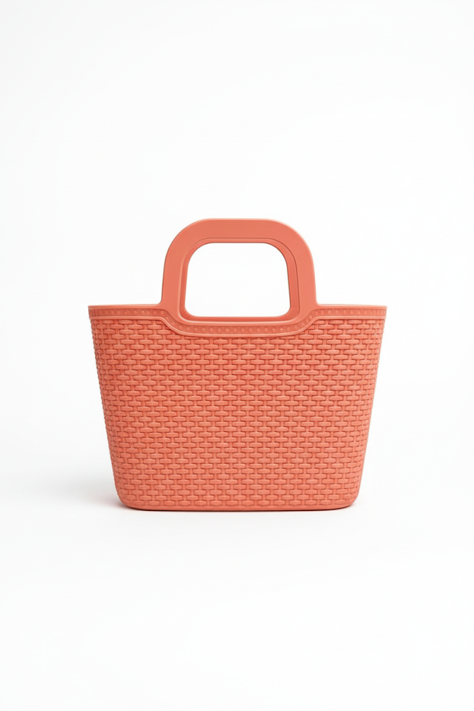 Woven Texture Plastic Baskets – Trendy & Practical
