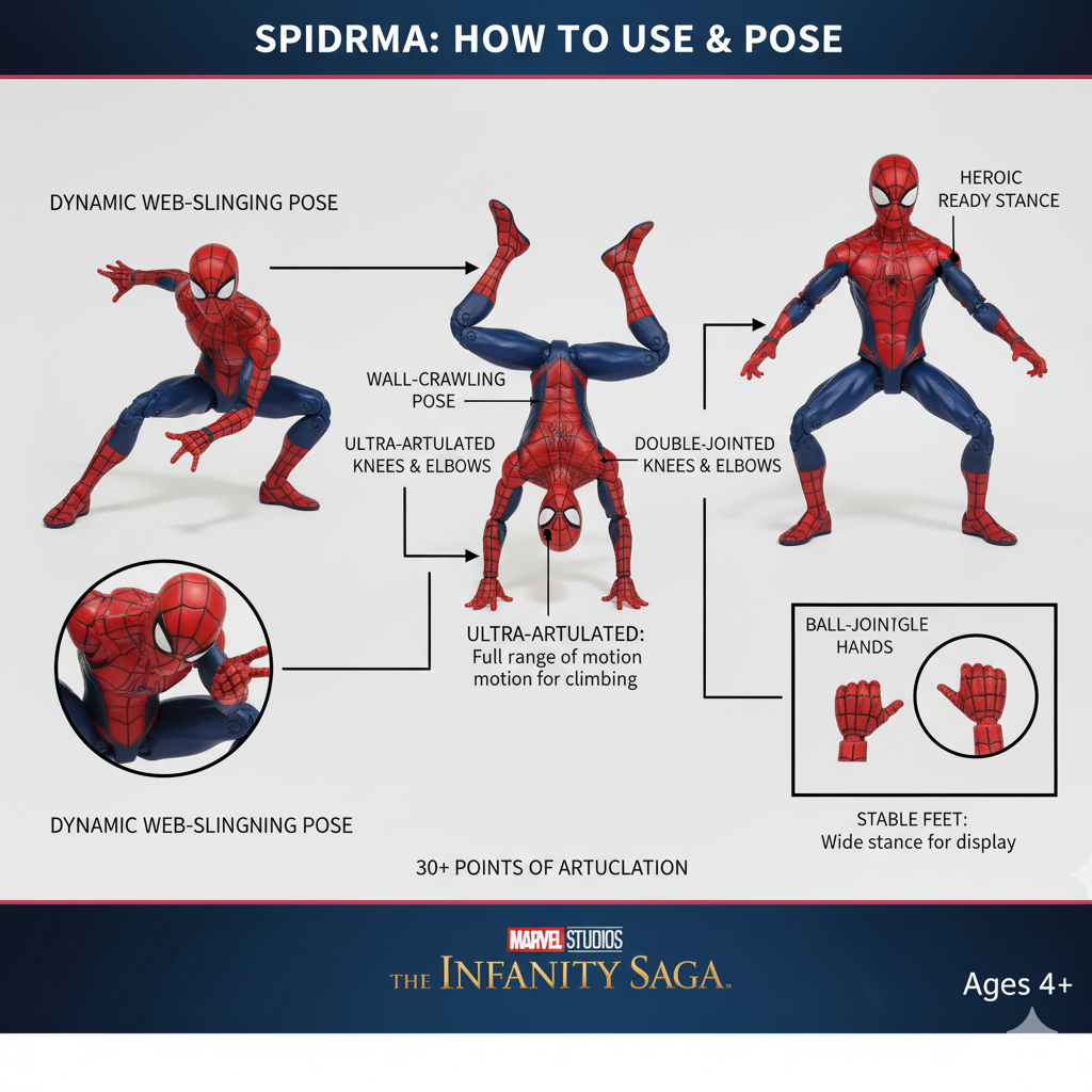 Spider-Man Action Figure – Marvel Collectible Toy - Mamadada