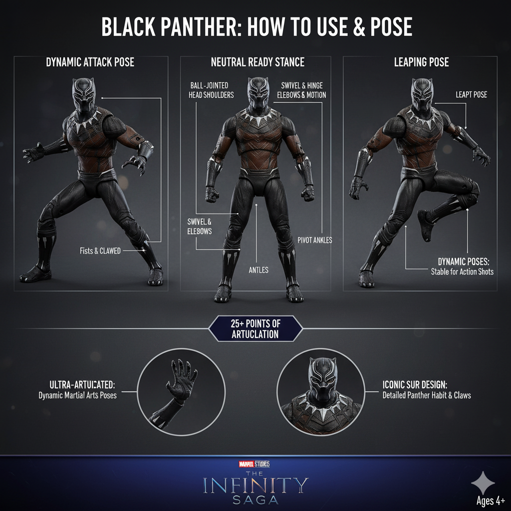 Black Panther Action Figure – The Infinity Saga Collection - Mamadada