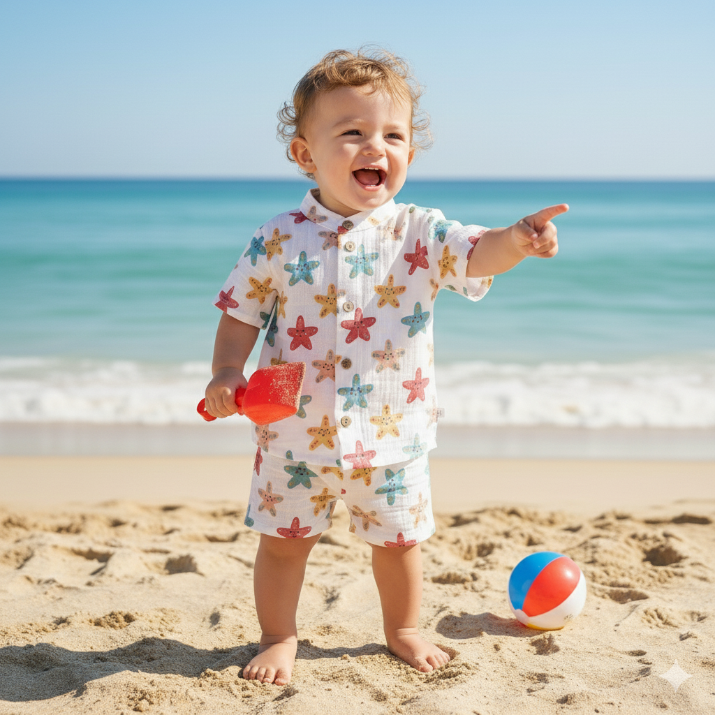 Starfish Muslin Co-ord Set