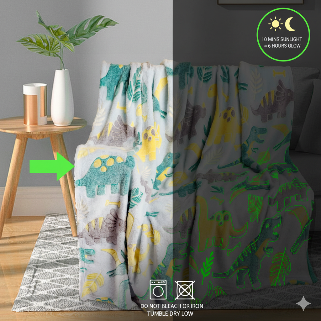 Glow-in-the-Dark Kids Blanket Collection