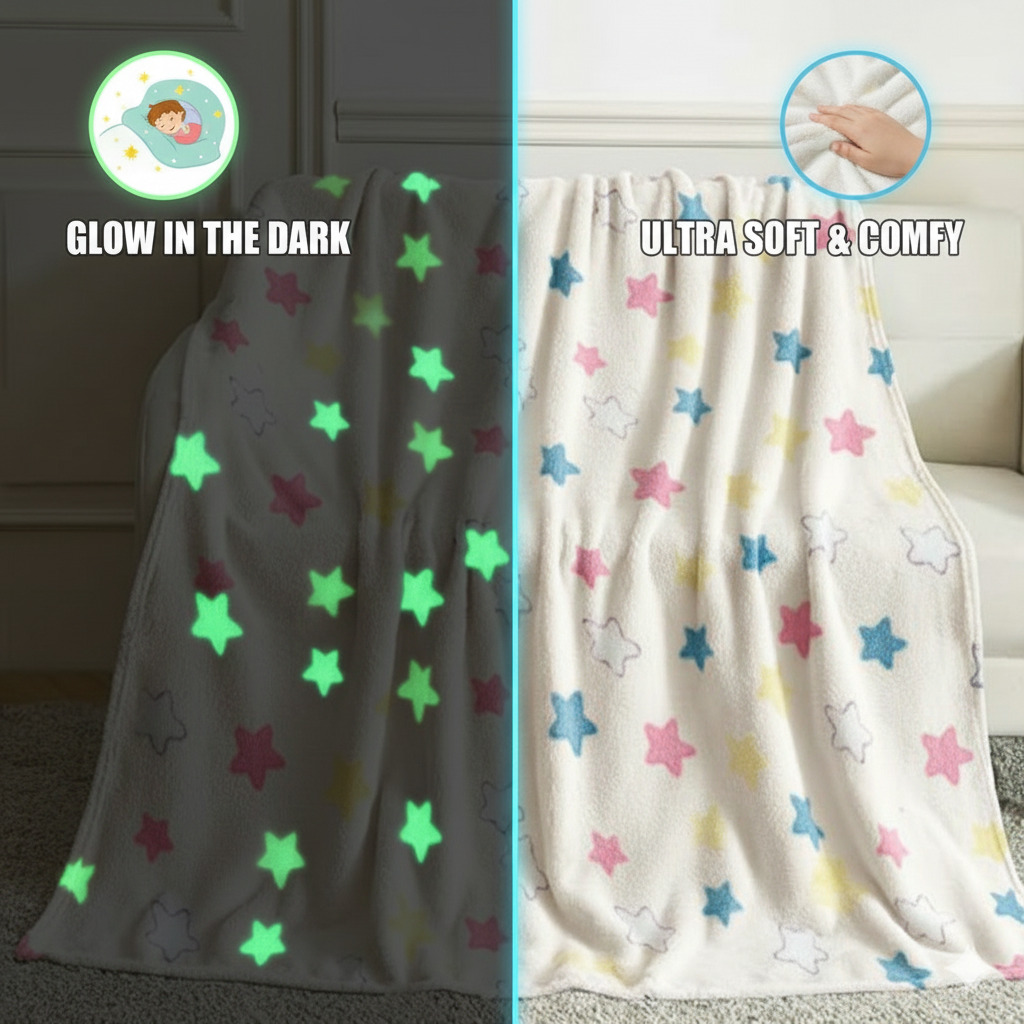 Glow-in-the-Dark Kids Blanket Collection - Mamadada