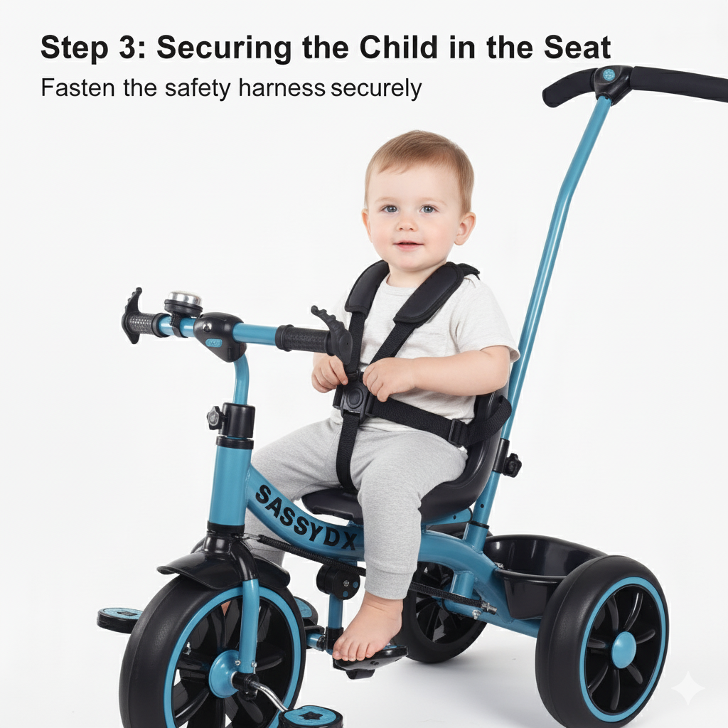 Kids Tricycle Seat with Safety Belt – Comfortable & Secure Ride