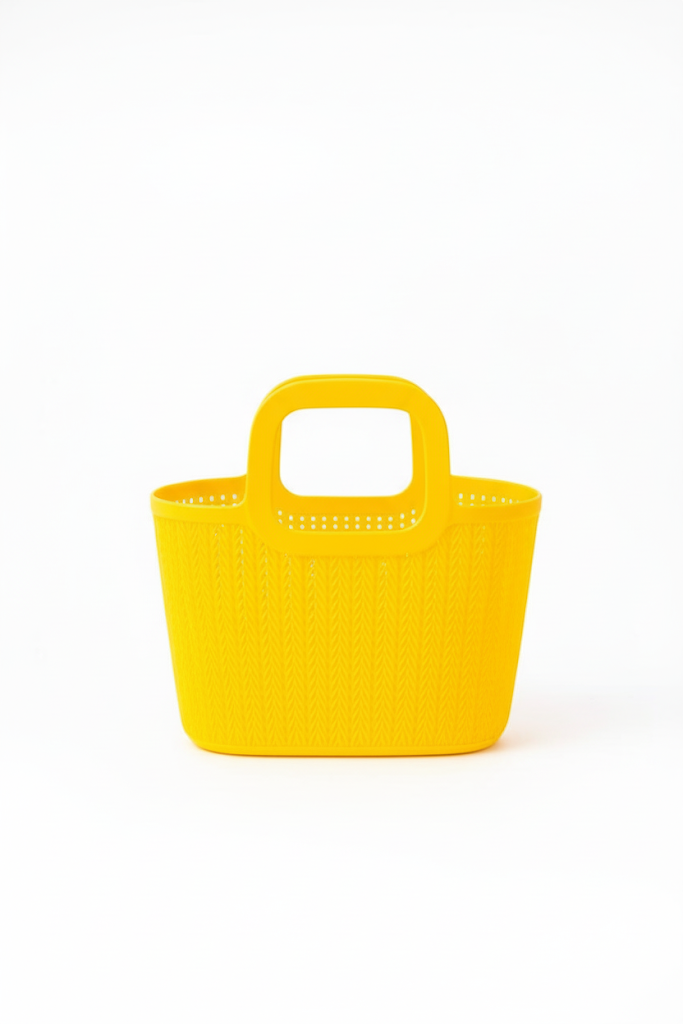 tylish Multipurpose Plastic Baskets with Textured Handle - Mamadada