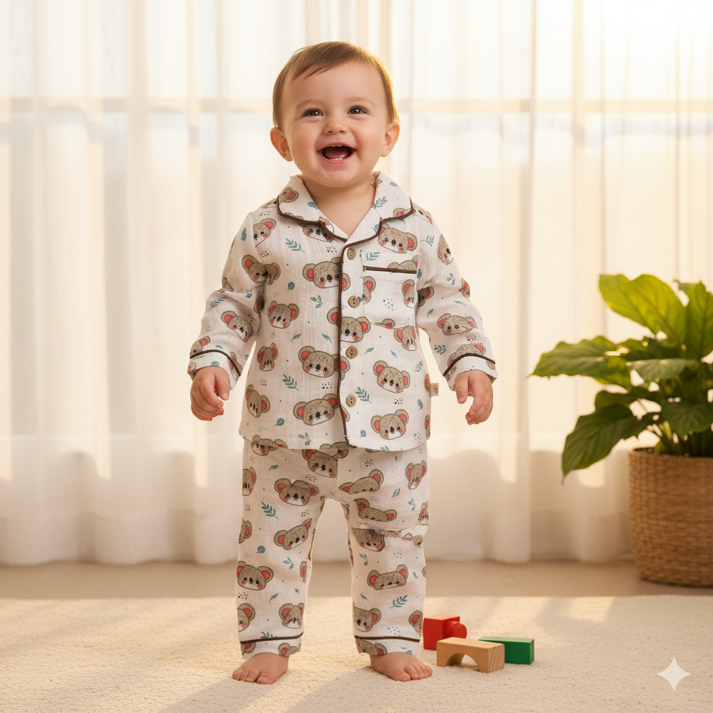 Adorable Muslin Nightwear Sets for Babies – Soft, Breathable & Gentle