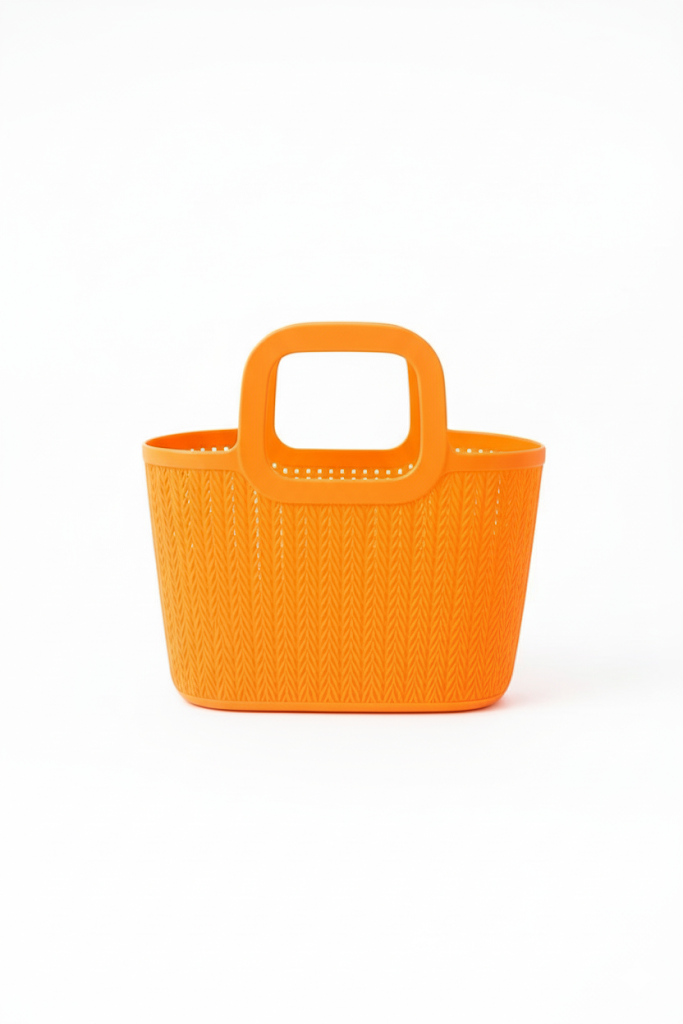 tylish Multipurpose Plastic Baskets with Textured Handle - Mamadada