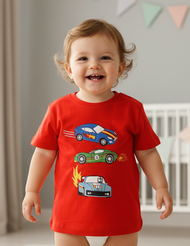 Speed & Splash Collection – Fun Graphic Cotton Tees for Boys