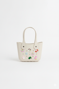 Pastel Silicone Tote Bags with Fun Charms