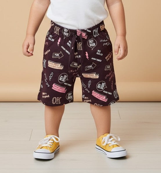 Boys Printed Cotton Shorts – Adventure, Cycle, Beach & Graphic Prints